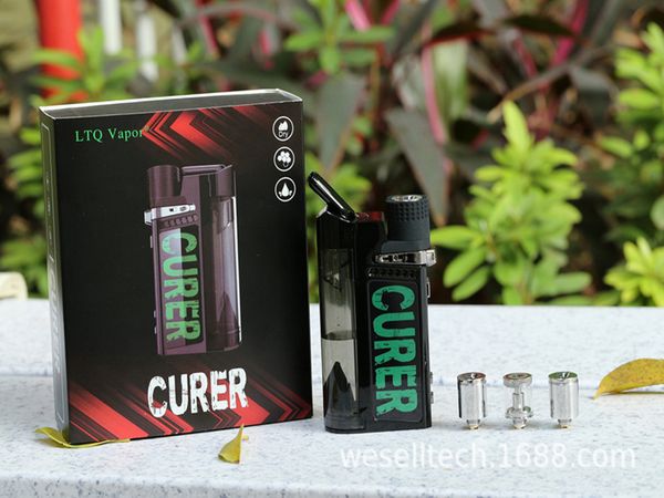 Kit Curador de Ervas Secas Original 3 em 1 LTQ Vaporizador de Ervas Secas Ferver Termostato Vaporizador Bateria Câmara de Aquecimento Tela Visível