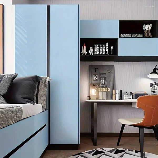 Wallpapers parede cor sólida brilhante auto-adesivo decoração diy adesivos cozinha armário geladeira desktop filme moderno
