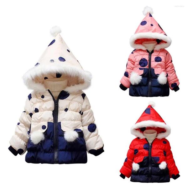 Daunenmantel Kleinkind Baby Kinder Mädchen Sport Cartoon Winter Fleece Druck Casual Langarm Täglich Warm Verdicken Oberbekleidung