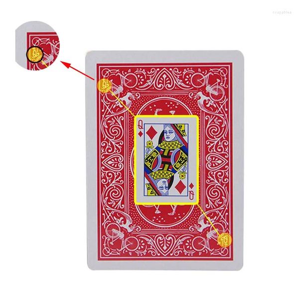 Cartões de pôquer marcados secretos para decoração de festa, ver através de brinquedos mágicos, truques simples, mas inesperados