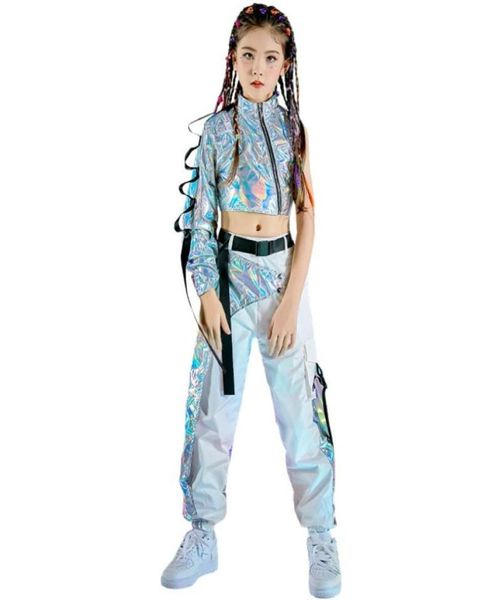Set di abbigliamento Ragazze Tecnologia Senso Passerella Moda Ragazza Modello Jazz Dance Style Costume Hiphop Suit Abbigliamento per bambini5589399