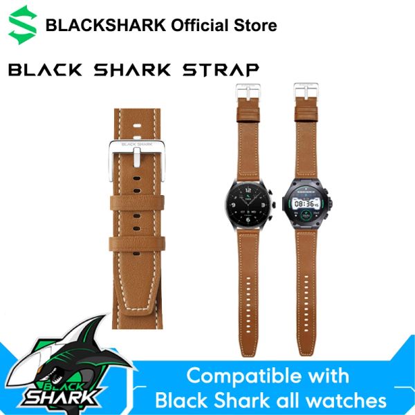 Accessori Cinturino in pelle Black Shark compatibile con tutti gli orologi Black Shark, cinturino da 22 mm di larghezza per Xiaomi S1/S1Pro/Color 2/S3