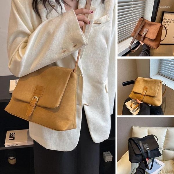 Sacos de compras coreano chique ombro para mulheres escritório senhoras commuter crossbody casual bolsas femininas alta capacidade