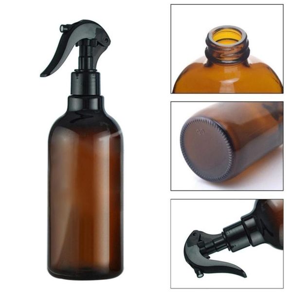 Nuovo arrivo 500ML Marrone Nero Flacone spray in plastica Trigger Spruzzatore Olio essenziale Contenitore di profumo Bottiglie riutilizzabili Set2700593