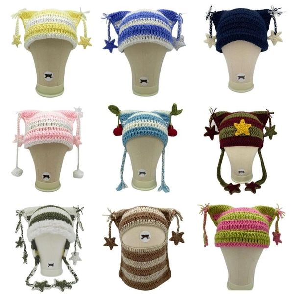 Berretti Cappelli da donna Protezione per le orecchie calde Accessori per cappelli Ragazze fatti a mano DXAA