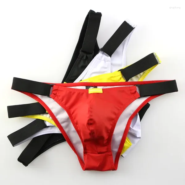 Cuecas masculinas 1/4pcs cuecas de couro pu sexy anel roupa interior bugle bolsa masculina cueca calzoncillos hombre desliza ropa gay jockstrap calcinha