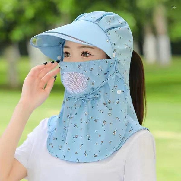 Berets viseira chapéu pescoço cobertura proteção solar algodão senhoras moda caminhadas mulheres verão trabalho femme