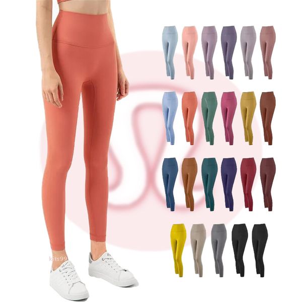 Neue Luyoga-Hosen, Lu-Align-Leggings, Damen-Shorts, neunte Hosen, Outfits, Damen-Sport-Damen-Hosen, Übungs-Fitness-Kleidung, Mädchen-Lauf-Leggings, Fitnessstudio, Slim-Fit-Hosen