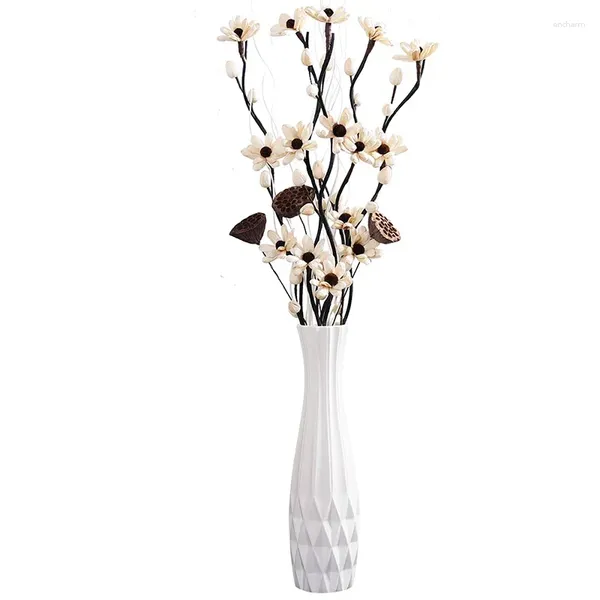 Vasos nórdico chão seco vaso de flores plantas moderno quarto design alta garrafa porcelana minimalista maceteros peça central
