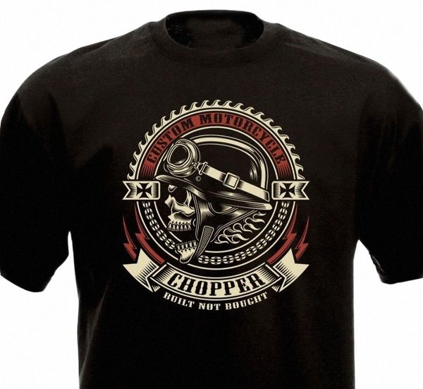 chopper Custom Motorcycle Biker Rider Motorrad New Fi Uomo T-shirt da uomo T-shirt Cott Uomo Manica corta T-shirt 53me #