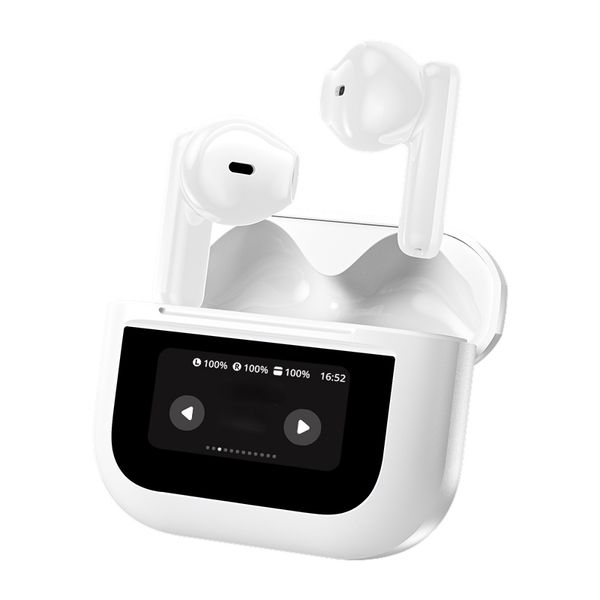 Yüksek kaliteli tam renkli dokunmatik ekran ANC kulaklıklar Bluetooth 5.4 Kablosuz Kulaklık Ses Ses Uzun Dayanıklılık Oyunları Kulak Kulaklık Kulaklıkları YX28