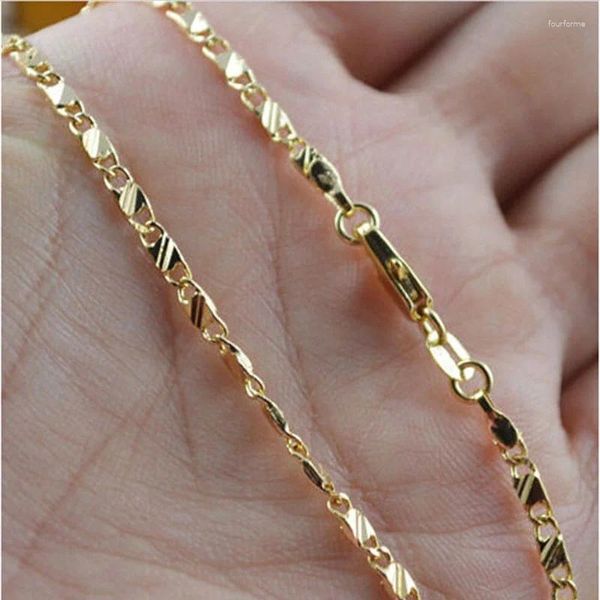 Anhänger Exquisite Mode Gold Farbe Gefüllt Halskette Für Frauen Männer Größe 16-30 Zoll Schmuck Kette Großhandel