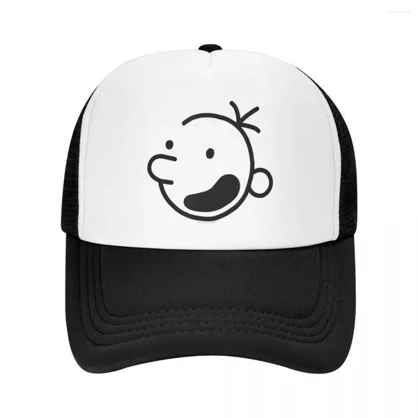 Мячовые кепки Wimpy Kid Head Loded Diper Mesh Бейсбольная кепка Открытый Дневник дальнобойщика Шапки Дышащие Snapback Racing