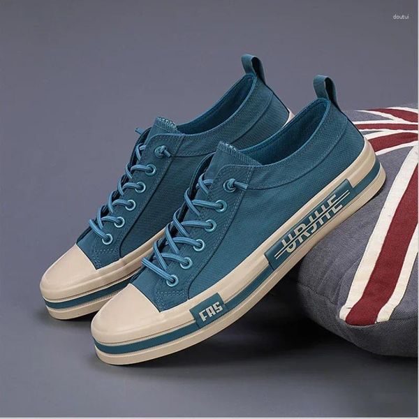 Scarpe casual Panno di seta ghiaccio Uomo Tela Low-cut Walking Piatto Stringate Sneakers per il tempo libero Mocassini di tendenza Chaussure Hommes