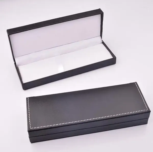 Embrulho de presente 100pcs/lote de alta qualidade de couro puil case de caneta capa de capa de promoção de negócios pacote sn594