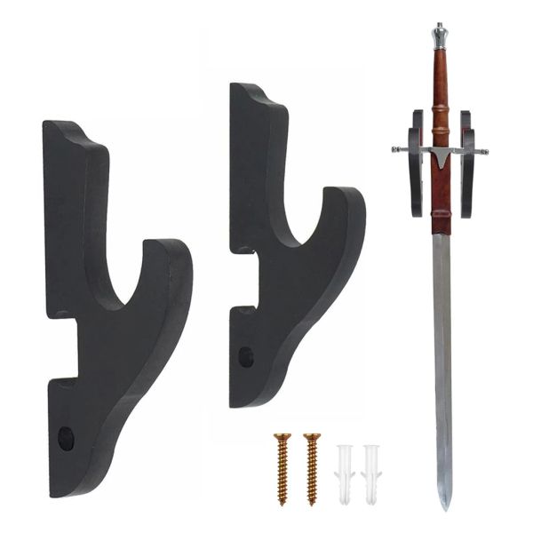 Racks de montagem na parede ajustável espada suporte titular samurai espada gancho cabide para espada japonesa katana tanto faca varinha mágica exibição