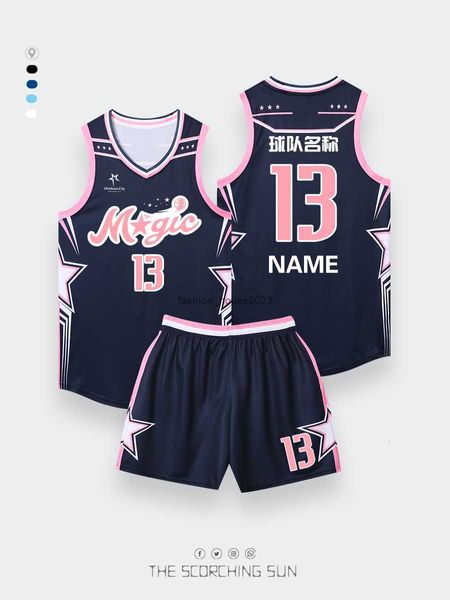 Set di tute da basket per allenamento sportivo estivo personalizzato da uomo per studenti universitari, stampa personalizzazione dell'uniforme della squadra di basket americana