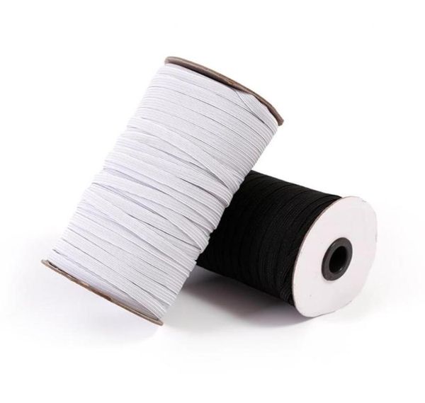 120 Yards Länge 05 cm 03 cm Breite geflochtenes elastisches Band Kordel-Strickband zum Nähen von DIY-Masken-Tagesdecken5842208