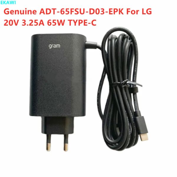 Original 20V 3,25A 65W TYPC ADT65FSUD03EPK AC Adapter Netzteil Für LG 14Z90P 17Z90P ADT65DSUD032 Laptop Power Ladegerät