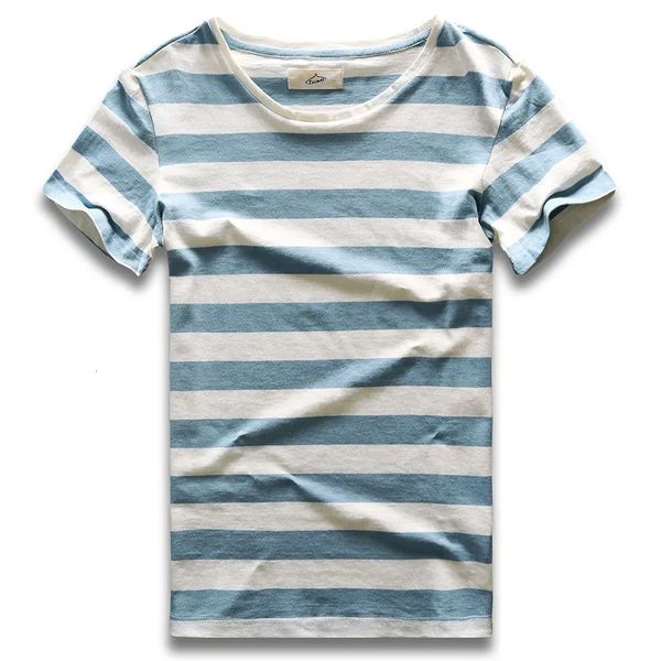 Erkekler Çizgili T-Shirt Stripes Üst tees erkek moda kısa kol mavi kırmızı beyaz siyah kostüm cosplay partisi 240306