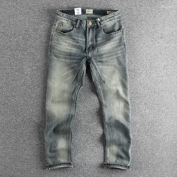 Herrenjeans 2024 Dreidimensionaler Schnitt Kleine gerade Jugendhose Cool Man 84