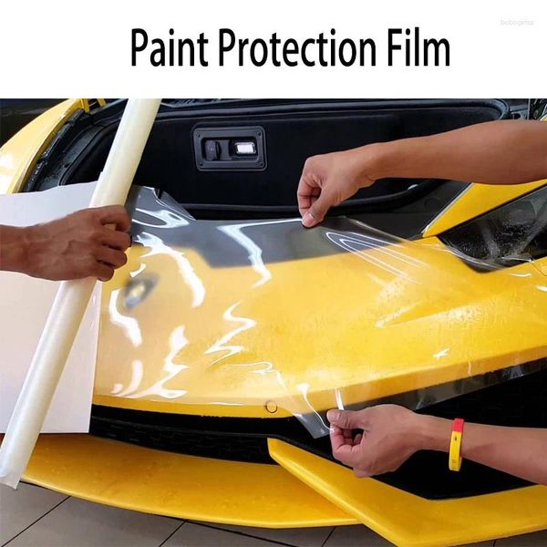 HOHOFILM 152 cm x 50 cm transparente PPF-Lackschutzfolie für Autoverpackung, transparenter Auto-Fahrzeug-Beschichtungsaufkleber, 152 x 50 cm, TPU