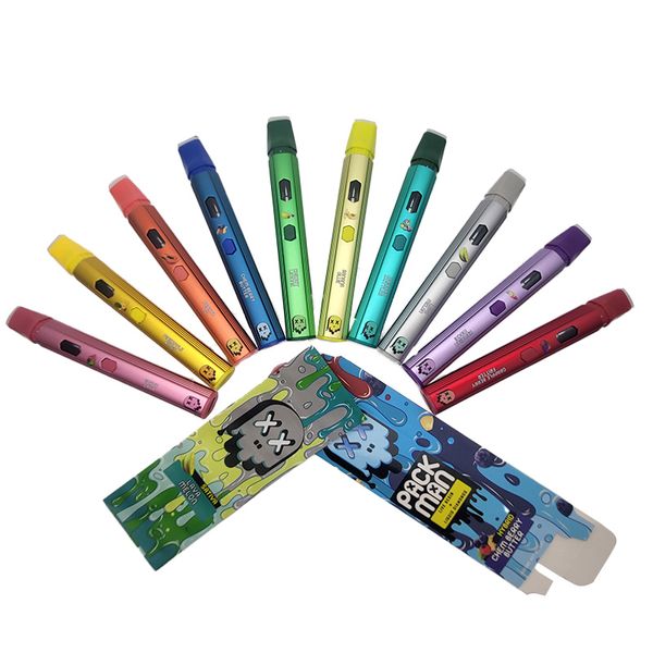 Leere Packman-Einweg-Vape-Stifte, 2,0-Gramm-Vapes-Gerät, dicke Öl-Keramikspule, E-Zigaretten-Bar-Pods, 280 mAh, wiederaufladbare 2-ml-Vaporizer-Vape-Kartuschen