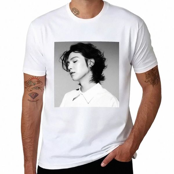 Suga LG capelli foto in bianco e nero T-shirt divertenti personalizzati semplici abiti da uomo F8pc #