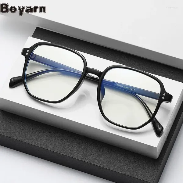 Sonnenbrille Außenhandel runder Rahmen ohne Schrauben Retro großes Gesicht Unisex-Brille grenzüberschreitende antiblaue flache Linse