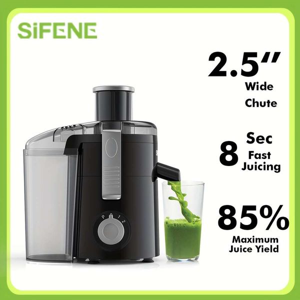 SIFENE 350W Spremiagrumi Centrifugo Bocca Grande Estrattore di Succo per Verdura e Frutta con Impostazione a 2 Velocità - Facile da Pulire