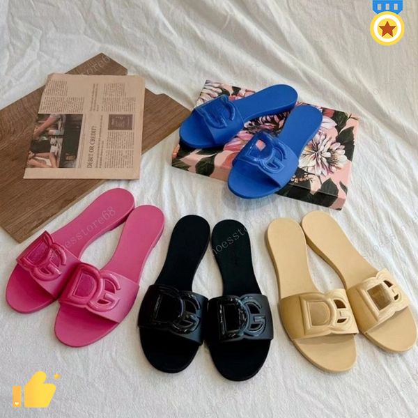 Designer-Hausschuhe, flache Damen-Buchstabe D, Luxusmarken-Hausschuhe, klassische Strandsandalen aus Leder, bedruckte Sommer-Freizeitsandalen im Freien