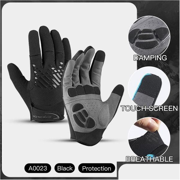 Guanti da ciclismo Invernali Fl Finger Bike Mantieni caldo Uomo Donna Bicicletta Equitazione Sport all'aria aperta Protezione Touch Sn Fitness Drop Delivery Dhpx4