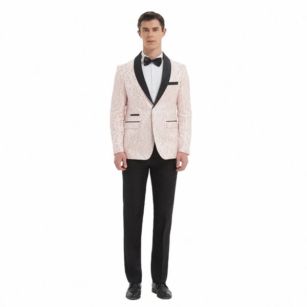 Terno rosa masculino de duas peças terno de duas peças Fiable Celebrati Vários encontros Busin Ocns Terno de casamento c7va #