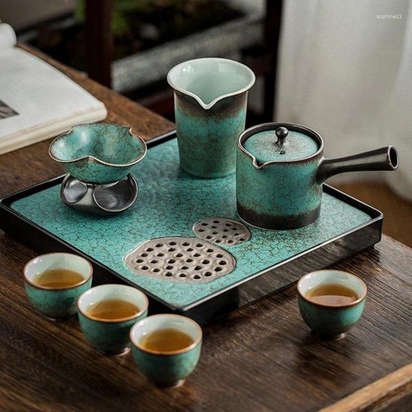 Teegeschirr Sets Japanische Tee-Set Tablett Keramik Nachmittag Zeremonie Teekanne Tasse Türkischen Kaffee Taza De Te Küche Zubehör