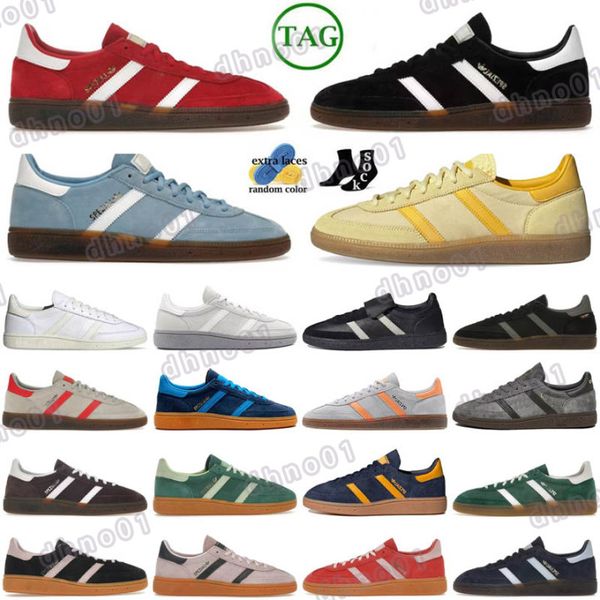 Scarpe da ginnastica casual da pallamano quasi giallo scarlatto blu scuro gomma alluminio artico notte ombra marrone verde collegiale bianco grigio