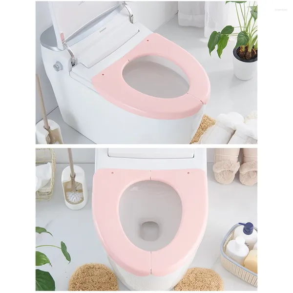 Coprisedili per WC Cuscino per tappetino da bagno Nordico Portatile Pieghevole Universale Impermeabile Accessori per Wc Plastica Lavabile