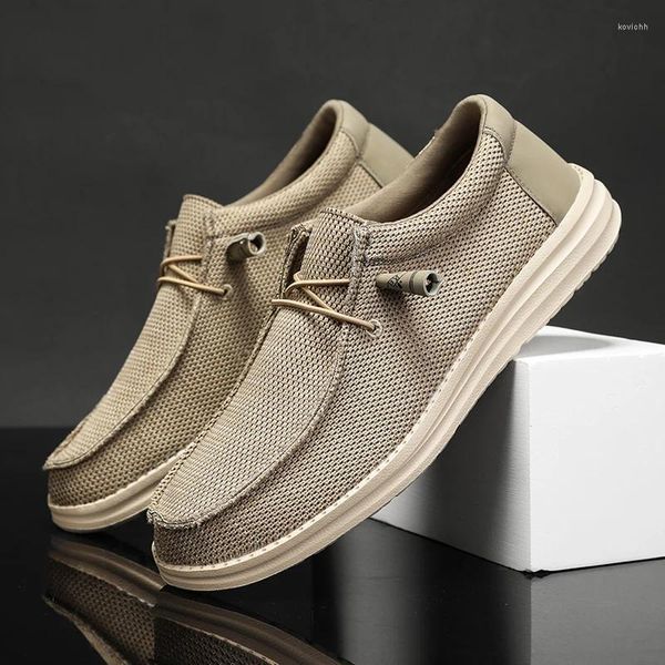 Scarpe casual Plus Big Size 50 51 Dude Canvas Men Slip On Alpargatas Hombre Mocassini Mocassin Homme Leggero e traspirante