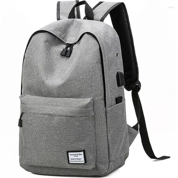 Mochila masculina casual usb portátil notebook mochila adolescentes mochila de viagem esportes lazer saco de escola pacote para masculino feminino