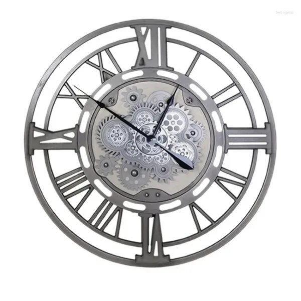 Orologi da parete Grande orologio vintage in stile nordico Industrial Metal Gear Soggiorno Art Decor Regalo di compleanno