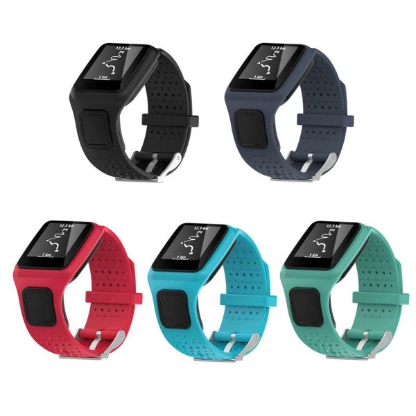 Acessórios Praça Silicone Watch Strap Banda pulseira de borracha de substituição para TomTom Runner 1 Series TomTom MultiSport GPS Sport Watchbands