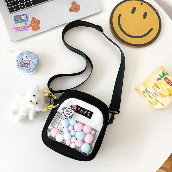 Omuz çantaları kız için küçük crossbody çanta 2024 mini kadın messenger Kore moda bezi sevimli kız öğrenci cep telefonu