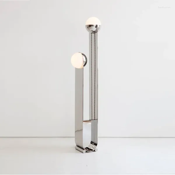 Stehlampen Nachttisch Kreative Designer Nordic Glas Schlafzimmer Postmoderne Einfache Edelstahl Wohnzimmer Sofa Lampe
