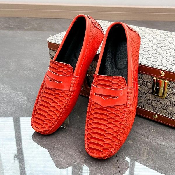 Casual Schuhe Mode Orange Blau Mokassin Für Männer Leichte Männliche Täglichen Faulenzer Komfortables Fahren Schuh Plus Größe 39-48