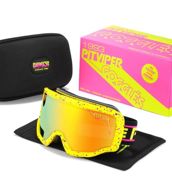 Дизайнерские женские противотуманные очки, солнцезащитные очки UV400, защитные очки с большой оправой, зимние ветрозащитные очки для мужских движений 033282669