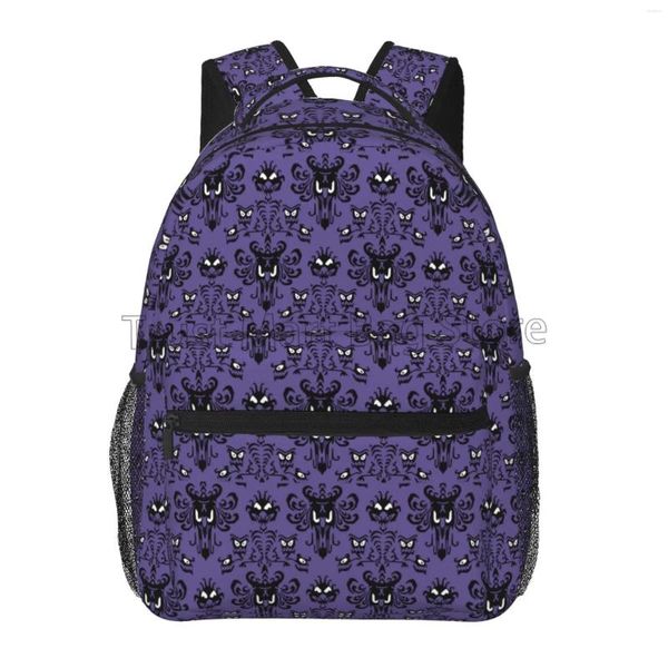 Zaino Happy Haunted Mansion Laptop Student School Book Bag Borse a tracolla casual grandi Zaino da viaggio per campeggio unisex da viaggio