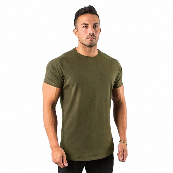 новые Fi Plain Tops Tees Fitn Мужская футболка с коротким рукавом Muscle Joggers Футболка для бодибилдинга Мужская спортивная одежда Slim Fit Shirt K0Jf #