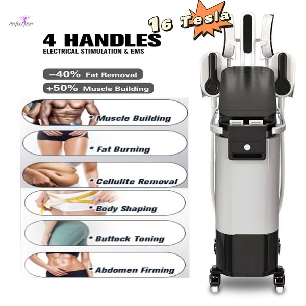 Emszero Sculpt Neo EMS Tratamento de emagrecimento EMS Body Shaping Muscle Building Máquina de remoção de celulite 5000W Alta potência Perda de peso Pele apertando tonificação de nádegas