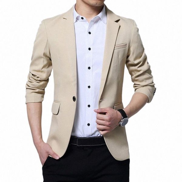 Homens Terno Casaco Formal Busin Estilo Slim Fit Lg Manga Único Fechamento Bunda Comprimento Médio Reta Cardigan Trabalho Casaco de Escritório 31W5 #