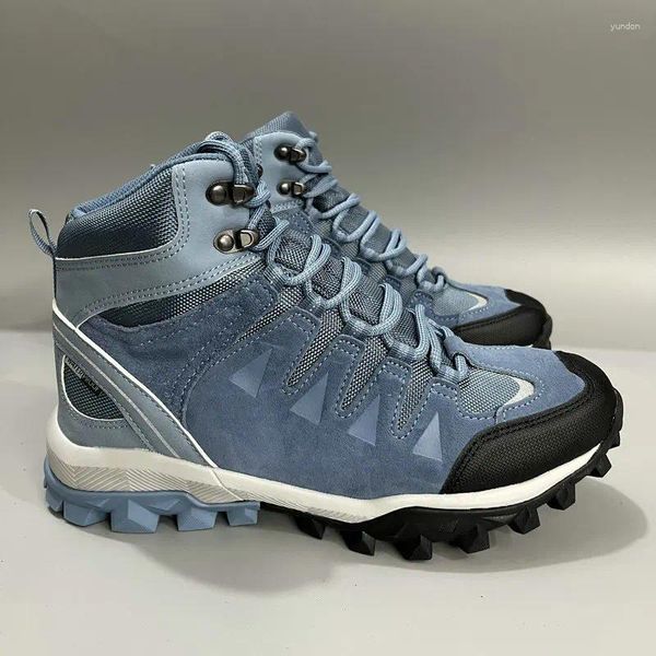 Amanti delle scarpe da fitness PELLE Stivali da trekking da trekking impermeabili traspiranti antiscivolo Uomo Donna Country Cross Camping Arrampicata Camminata