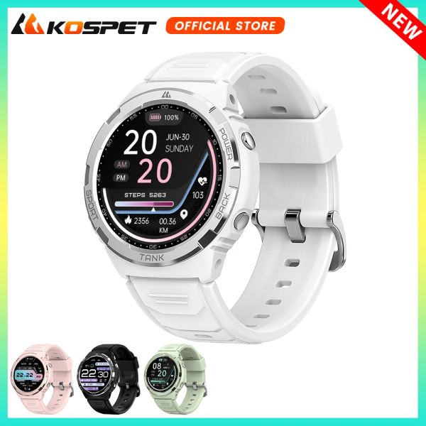 Uhren Original KOSPET TANK S1 Ultra Smart Uhr Frauen AMOLED AOD Uhren 5ATM Wasserdichte Bluetooth Anruf Elektronische Smartwatch Weibliche